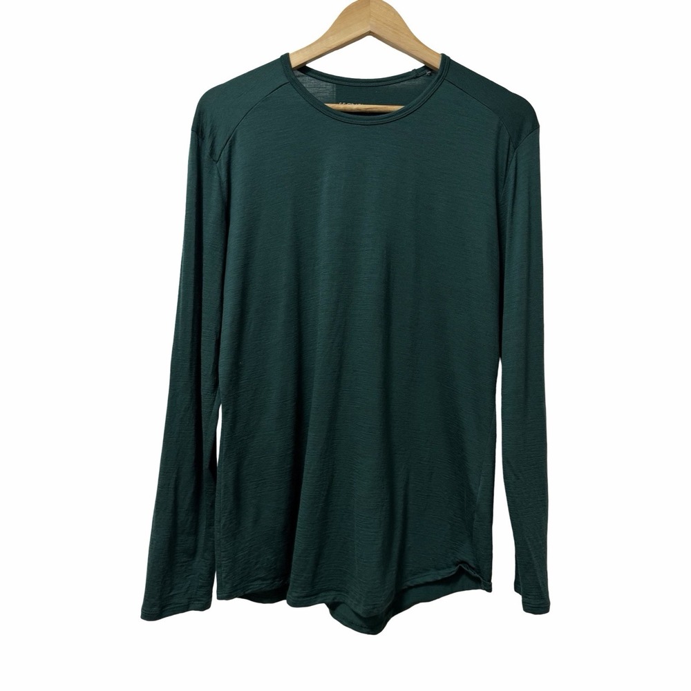 Segments Womens 100% Merino Wool Base Layer Top Size XL Green Outdoors Layers